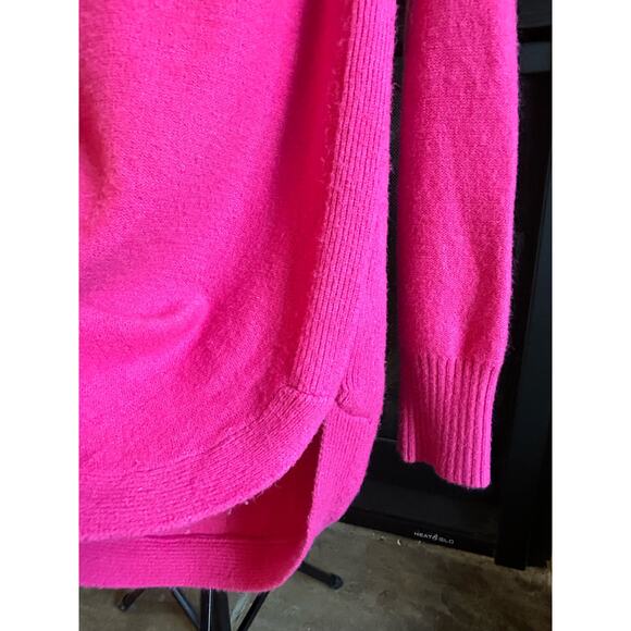Anthropologie Moth Bright Pink Tunic Brenta‎ Cowl Neck Sweater Women's Size M - Picture 5 of 8